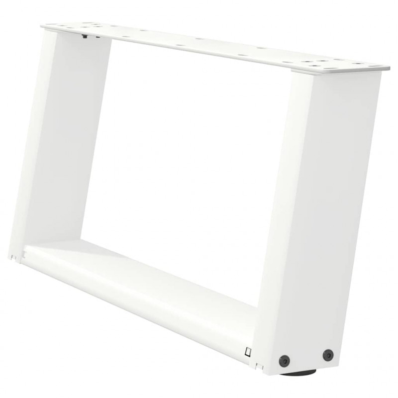 Nogi do stolika kawowego w kształcie litery U 2 szt. Białe 60x(30-31) cm Stal