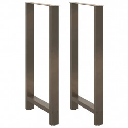 Nogi do stołu barowego Naturalna stal 2 szt. 60x(110-111) cm Stal