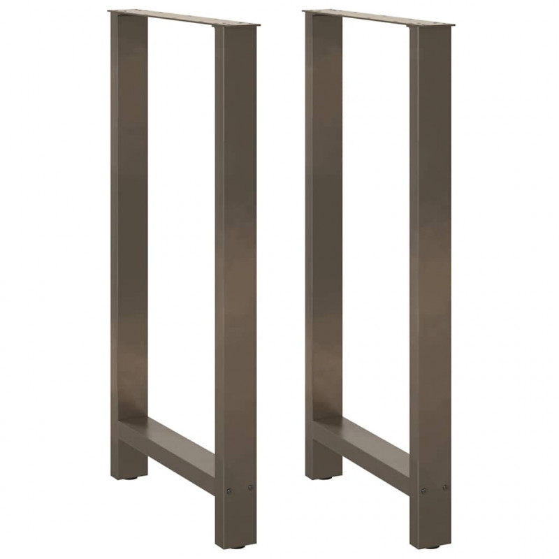 Nogi do stołu barowego Naturalna stal 2 szt. 60x(110-111) cm Stal