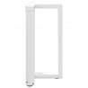 Nogi do stołu jadalnego w kształcie litery T 2 szt. Białe 60x35x(72-73) cm Stal