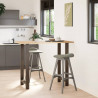 Nogi do stołu barowego Naturalna stal 2 szt. 60x(110-111) cm Stal