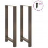 Nogi do stołu barowego Naturalna stal 2 szt. 60x(110-111) cm Stal