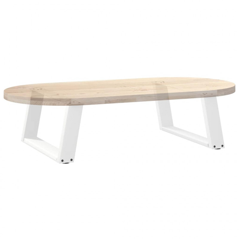 Nogi do stolika kawowego w kształcie litery U 2 szt. Białe 60x(30-31) cm Stal