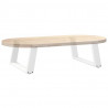 Nogi do stolika kawowego w kształcie litery U 2 szt. Białe 60x(30-31) cm Stal
