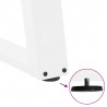 Nogi do stolika kawowego w kształcie litery U 2 szt. Białe 60x(30-31) cm Stal