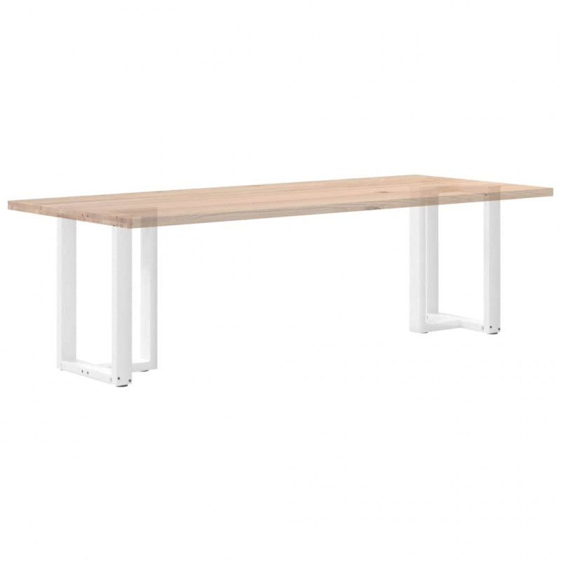 Nogi do stołu jadalnego w kształcie litery T 2 szt. Białe 60x35x(72-73) cm Stal
