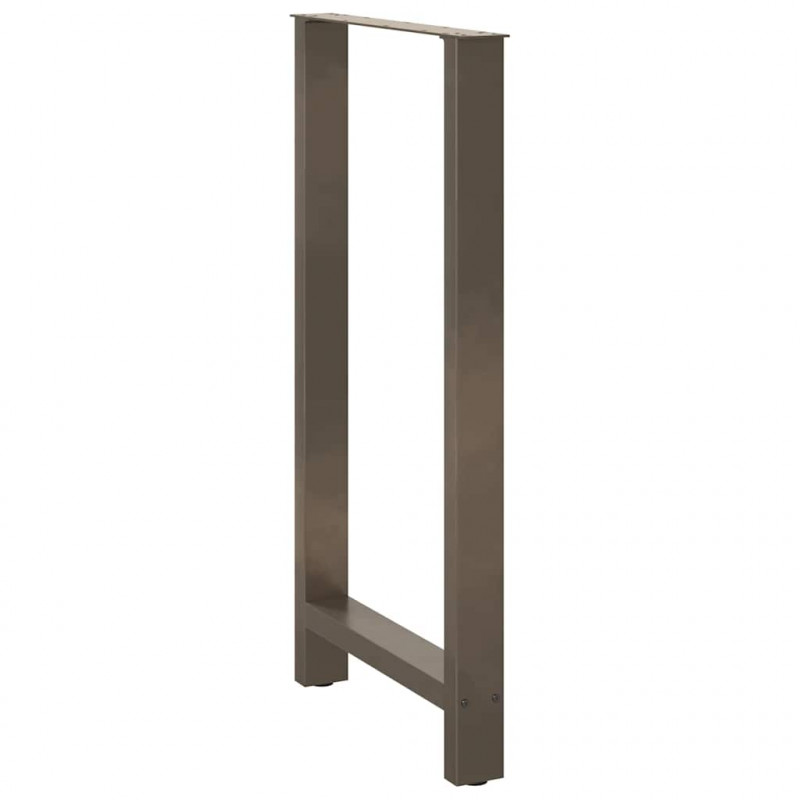 Nogi do stołu barowego Naturalna stal 2 szt. 60x(110-111) cm Stal