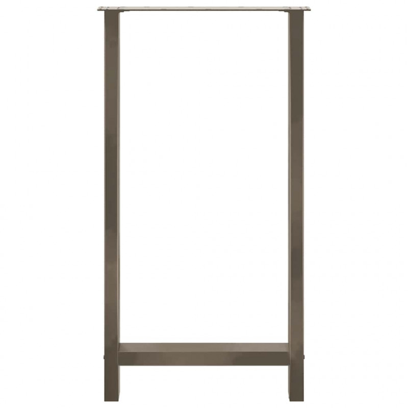 Nogi do stołu barowego Naturalna stal 2 szt. 60x(110-111) cm Stal