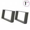 Nogi do stolika kawowego w kształcie litery U 2 szt. Antracyt 60x(30-31) cm Stal