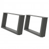 Nogi do stolika kawowego w kształcie litery U 2 szt. Antracyt 60x(30-31) cm Stal