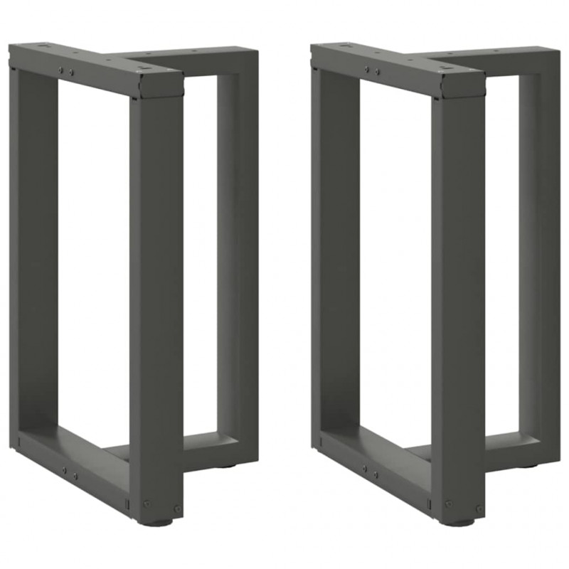 Nogi do stołu jadalnego w kształcie litery T 2 szt. Antracyt 60x35x(72-73) cm Stal