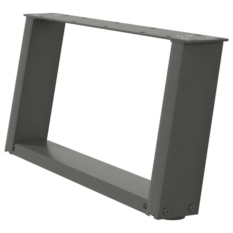 Nogi do stolika kawowego w kształcie litery U 2 szt. Antracyt 60x(30-31) cm Stal