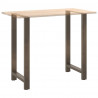 Nogi do stołu barowego Naturalna stal 2 szt. 60x(110-111) cm Stal
