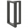 Nogi do stołu jadalnego w kształcie litery T 2 szt. Antracyt 60x35x(72-73) cm Stal