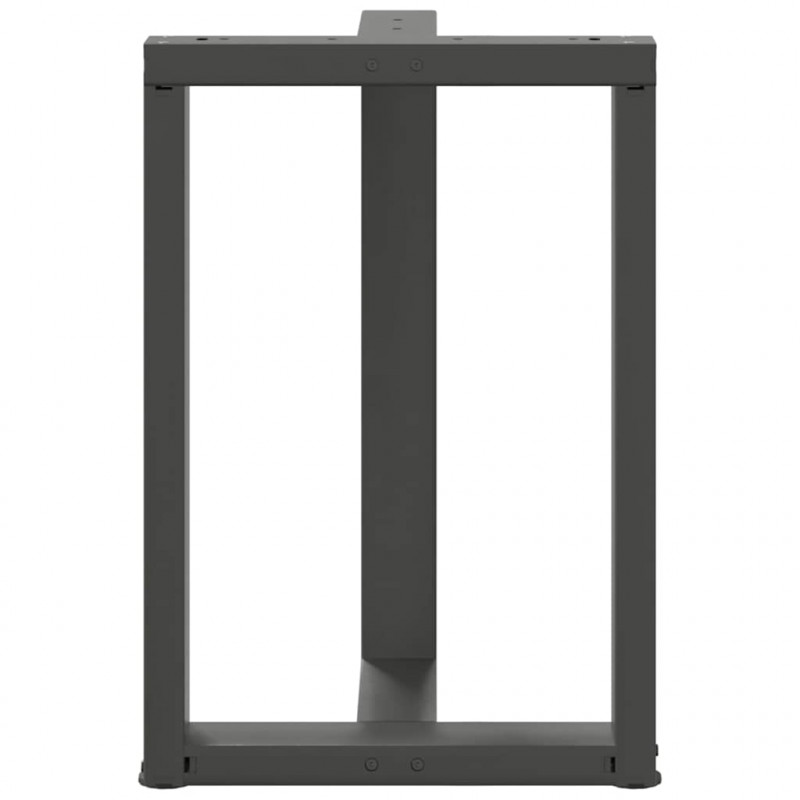 Nogi do stołu jadalnego w kształcie litery T 2 szt. Antracyt 60x35x(72-73) cm Stal