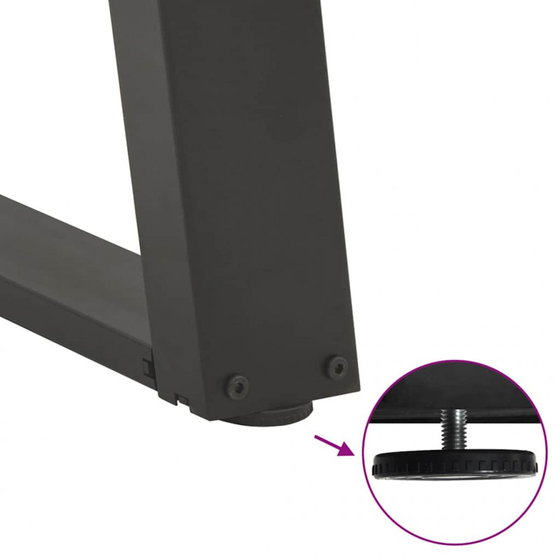 Nogi do stolika kawowego w kształcie litery U 2 szt. Antracyt 60x(30-31) cm Stal