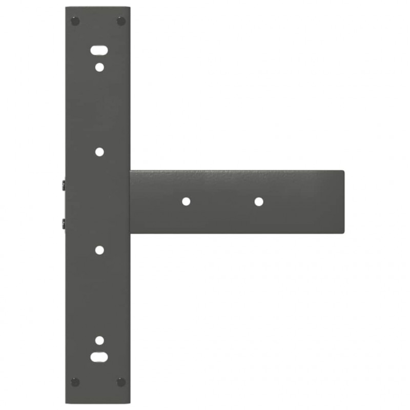 Nogi do stołu jadalnego w kształcie litery T 2 szt. Antracyt 60x35x(72-73) cm Stal