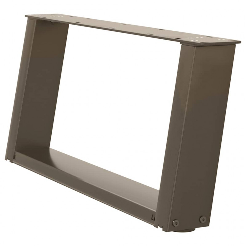 Nogi do stolika kawowego w kształcie litery U 2 szt. Naturalna stal 60x(30-31) cm Stal