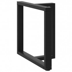 Nogi do stołu jadalnego w kształcie litery T 2 szt. Czarne 70x35x(72-73) cm Stal
