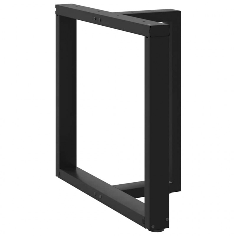 Nogi do stołu jadalnego w kształcie litery T 2 szt. Czarne 70x35x(72-73) cm Stal