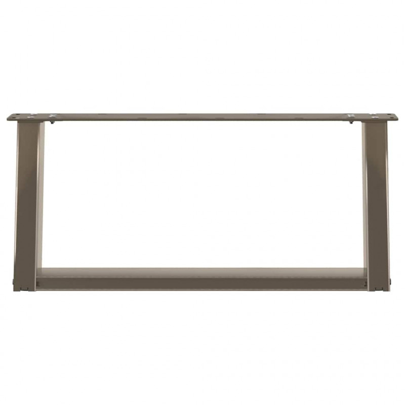 Nogi do stolika kawowego w kształcie litery U 2 szt. Naturalna stal 60x(30-31) cm Stal