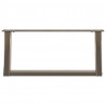 Nogi do stolika kawowego w kształcie litery U 2 szt. Naturalna stal 60x(30-31) cm Stal