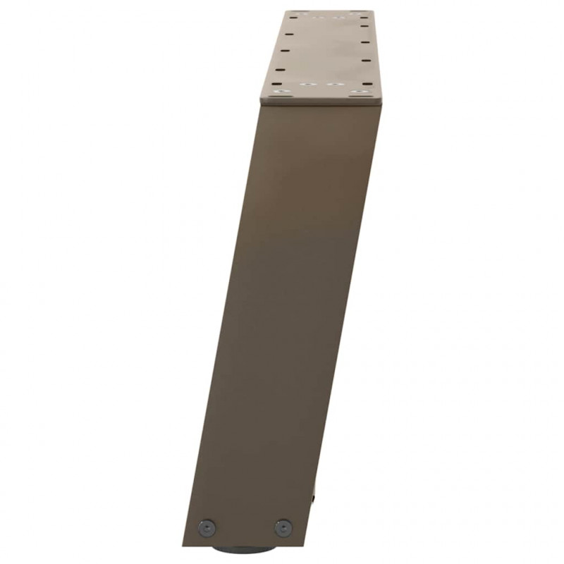 Nogi do stolika kawowego w kształcie litery U 2 szt. Naturalna stal 60x(30-31) cm Stal