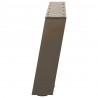Nogi do stolika kawowego w kształcie litery U 2 szt. Naturalna stal 60x(30-31) cm Stal