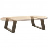 Nogi do stolika kawowego w kształcie litery U 2 szt. Naturalna stal 60x(30-31) cm Stal