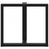 Nogi do stołu jadalnego w kształcie litery T 2 szt. Czarne 70x35x(72-73) cm Stal