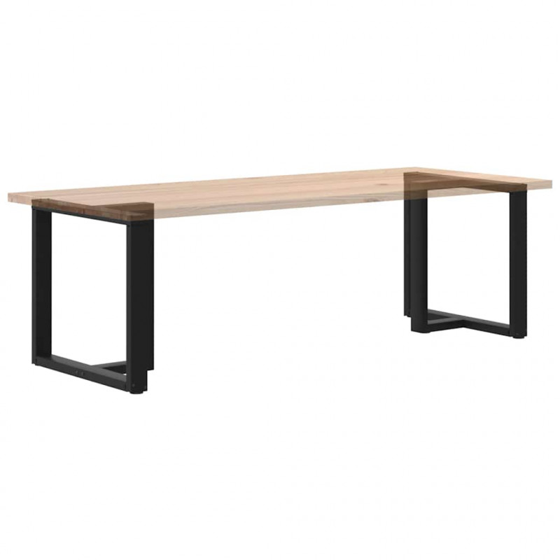 Nogi do stołu jadalnego w kształcie litery T 2 szt. Czarne 70x35x(72-73) cm Stal