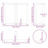 Nogi do stołu jadalnego w kształcie litery T 2 szt. Czarne 70x35x(72-73) cm Stal