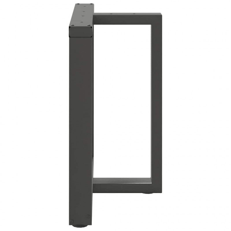 Nogi do stołu jadalnego w kształcie litery T 2 szt. Antracyt 70x35x(72-73) cm Stal