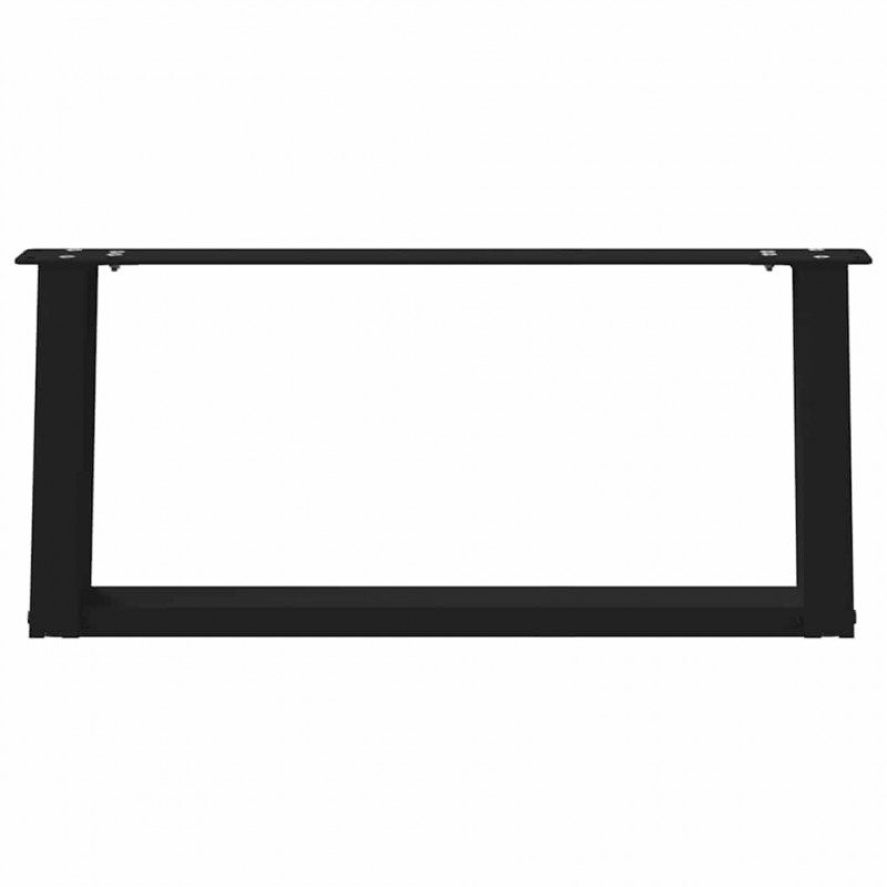 Nogi do stolika kawowego w kształcie litery U 2 szt. Czarne 70x(30-31) cm Stal