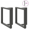 Nogi do stołu jadalnego w kształcie litery T 2 szt. Antracyt 70x35x(72-73) cm Stal