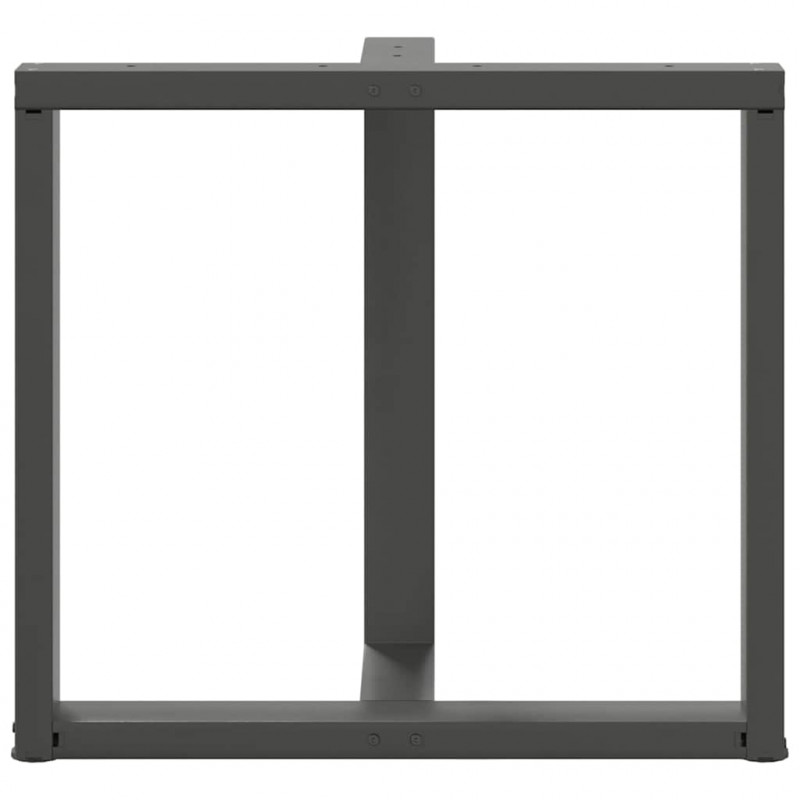 Nogi do stołu jadalnego w kształcie litery T 2 szt. Antracyt 70x35x(72-73) cm Stal