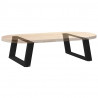 Nogi do stolika kawowego w kształcie litery U 2 szt. Czarne 70x(30-31) cm Stal
