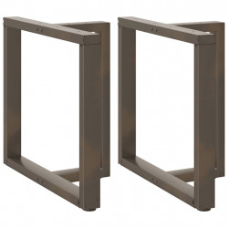 Nogi do stołu jadalnego w kształcie litery T 2 szt. Czarne 70x35x(72-73) cm Stal