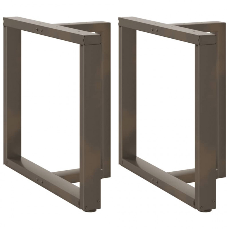 Nogi do stołu jadalnego w kształcie litery T 2 szt. Czarne 70x35x(72-73) cm Stal