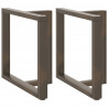 Nogi do stołu jadalnego w kształcie litery T 2 szt. Czarne 70x35x(72-73) cm Stal