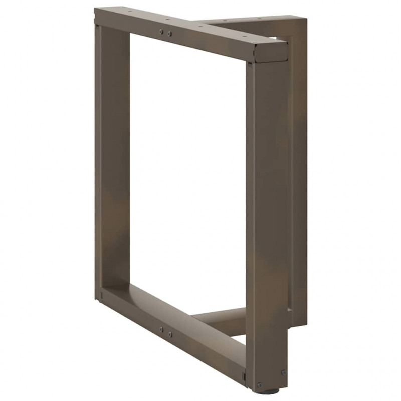 Nogi do stołu jadalnego w kształcie litery T 2 szt. Czarne 70x35x(72-73) cm Stal