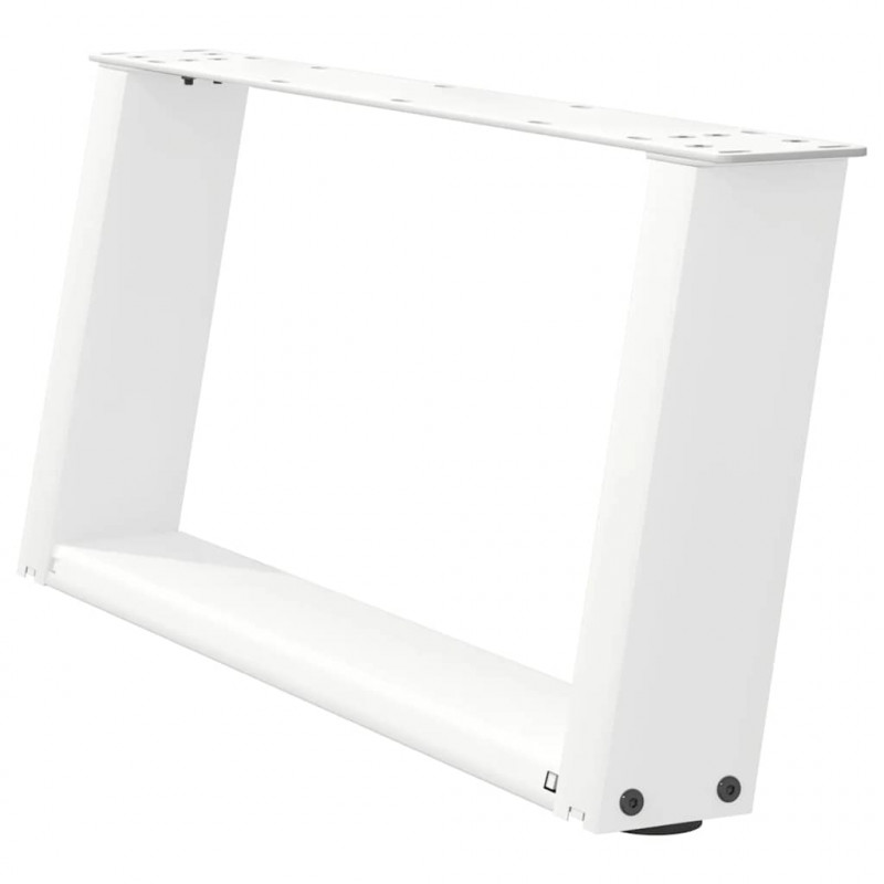 Nogi do stolika kawowego w kształcie litery U 2 szt. Białe 70x(30-31) cm Stal