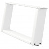 Nogi do stolika kawowego w kształcie litery U 2 szt. Białe 70x(30-31) cm Stal