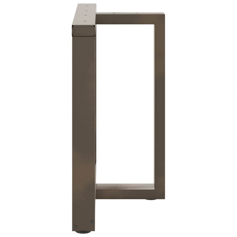 Nogi do stołu jadalnego w kształcie litery T 2 szt. Czarne 70x35x(72-73) cm Stal