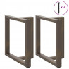 Nogi do stołu jadalnego w kształcie litery T 2 szt. Czarne 70x35x(72-73) cm Stal