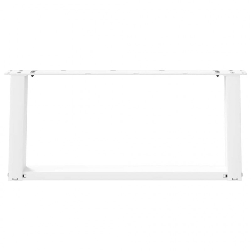 Nogi do stolika kawowego w kształcie litery U 2 szt. Białe 70x(30-31) cm Stal