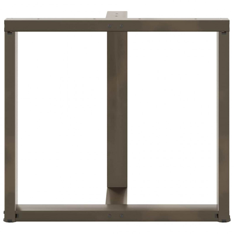 Nogi do stołu jadalnego w kształcie litery T 2 szt. Czarne 70x35x(72-73) cm Stal