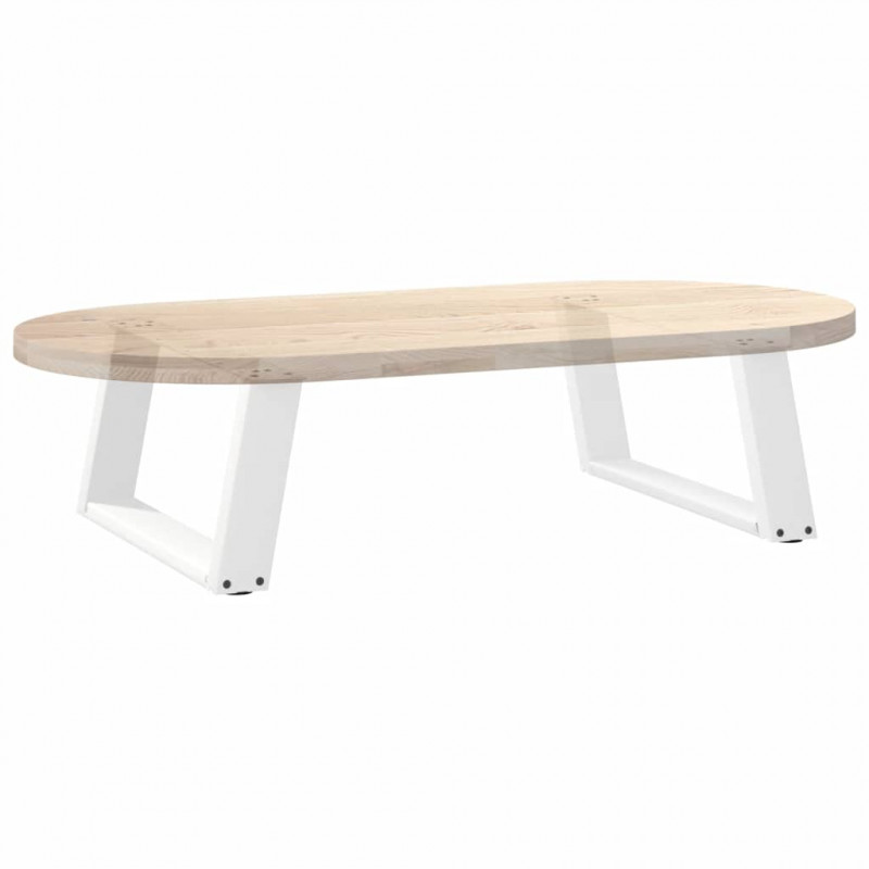 Nogi do stolika kawowego w kształcie litery U 2 szt. Białe 70x(30-31) cm Stal