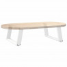Nogi do stolika kawowego w kształcie litery U 2 szt. Białe 70x(30-31) cm Stal