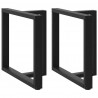 Nogi do stołu jadalnego w kształcie litery T 2 szt. Czarne 80x35x(72-73) cm Stal